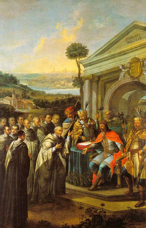 Istvan Dorfmeister Bela III Founding the Cistercian Monastery at Szentgotthard in 1183 France oil painting art